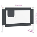 vidaXL sötétszürke szövet biztonsági leesésgátló 90 x 25 cm