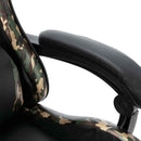 vidaXL fekete-terepszínű műbőr versenyszék