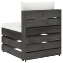 vidaXL szürke impregnált fa elemes középső kanapé párnákkal