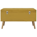 vidaXL 3 db mustársárga bársony tárolóülőke