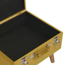 vidaXL 3 db mustársárga bársony tárolóülőke