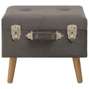 vidaXL 3 darab szürke bársony tárolóülőke