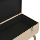 vidaXL bézs bársonypad tárolórekesszel 80 cm