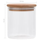 vidaXL 10 db üvegedény bambuszfedéllel 600 ml