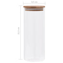 vidaXL 6 db üvegedény bambuszfedéllel 1000 ml