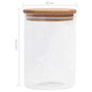 vidaXL 4 db üvegedény bambuszfedéllel 800 ml