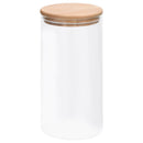vidaXL 4 db üvegedény bambuszfedéllel 1200 ml