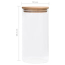 vidaXL 4 db üvegedény bambuszfedéllel 1200 ml