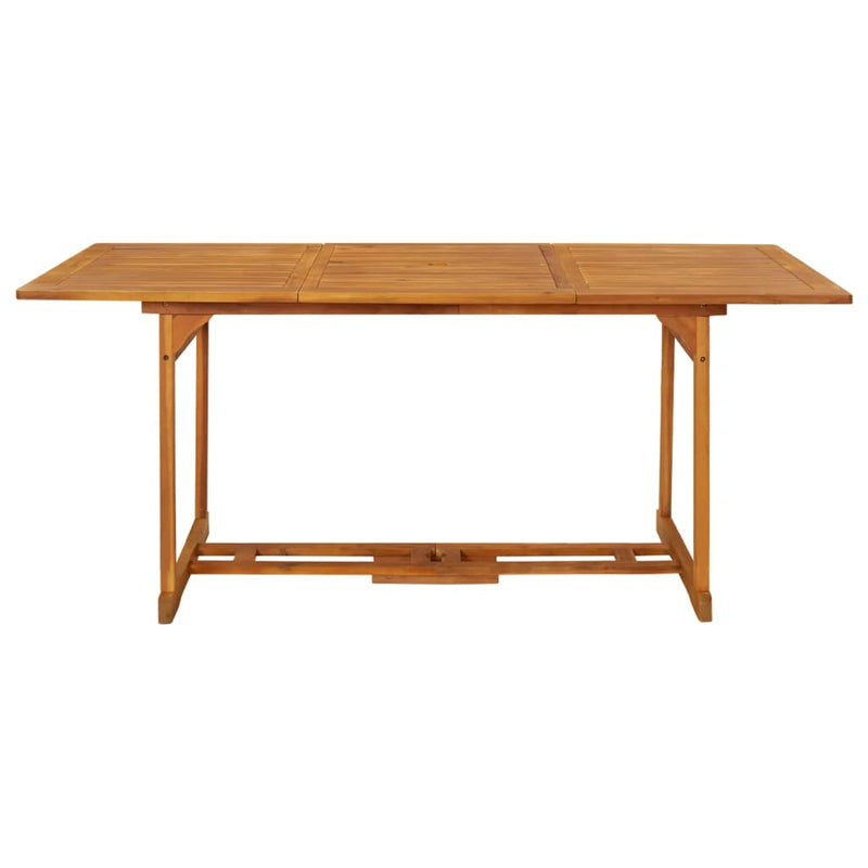 vidaXL tömör akácfa kerti étkezőasztal 180 x 90 x 75 cm