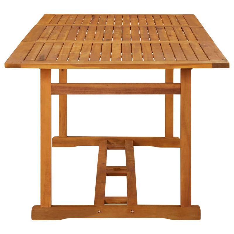 vidaXL tömör akácfa kerti étkezőasztal 180 x 90 x 75 cm