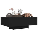 vidaXL fekete szerelt fa dohányzóasztal 85 x 55 x 31 cm