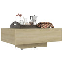 vidaXL sonoma tölgy színű szerelt fa dohányzóasztal 80 x 55 x 31 cm