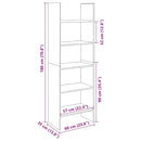 vidaXL fehér szerelt fa könyvszekrény 60 x 35 x 180 cm