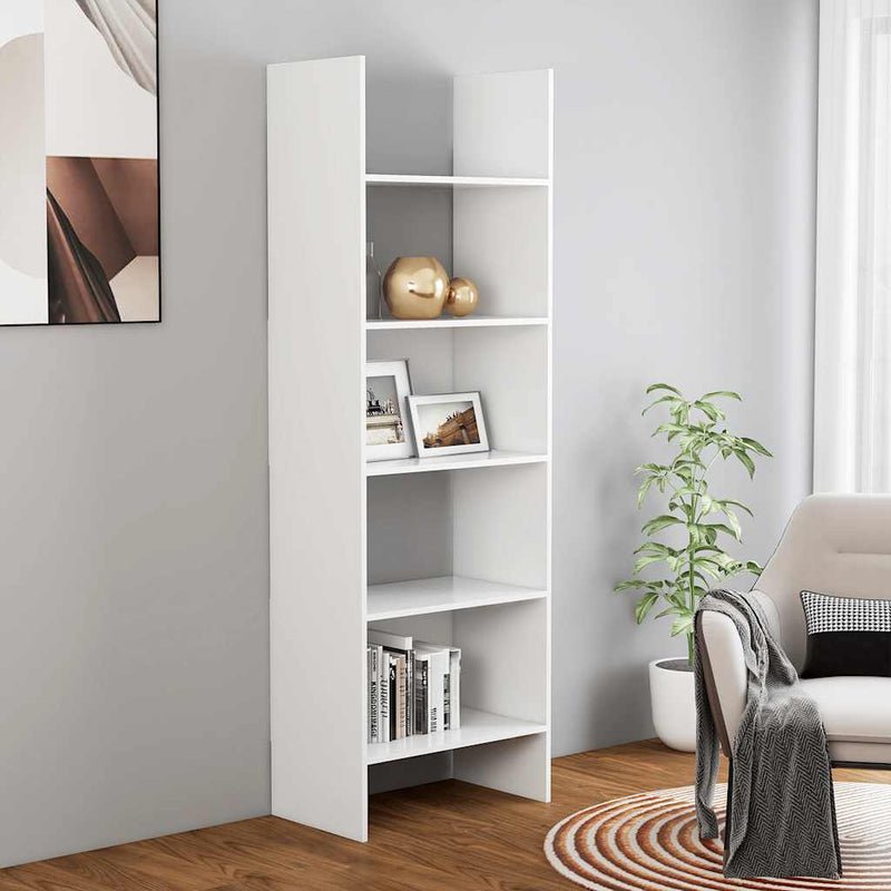 vidaXL fehér szerelt fa könyvszekrény 60 x 35 x 180 cm