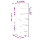 vidaXL fekete szerelt fa könyvszekrény 60 x 35 x 180 cm