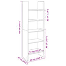 vidaXL sonoma tölgy színű szerelt fa könyvszekrény 60 x 35 x 180 cm