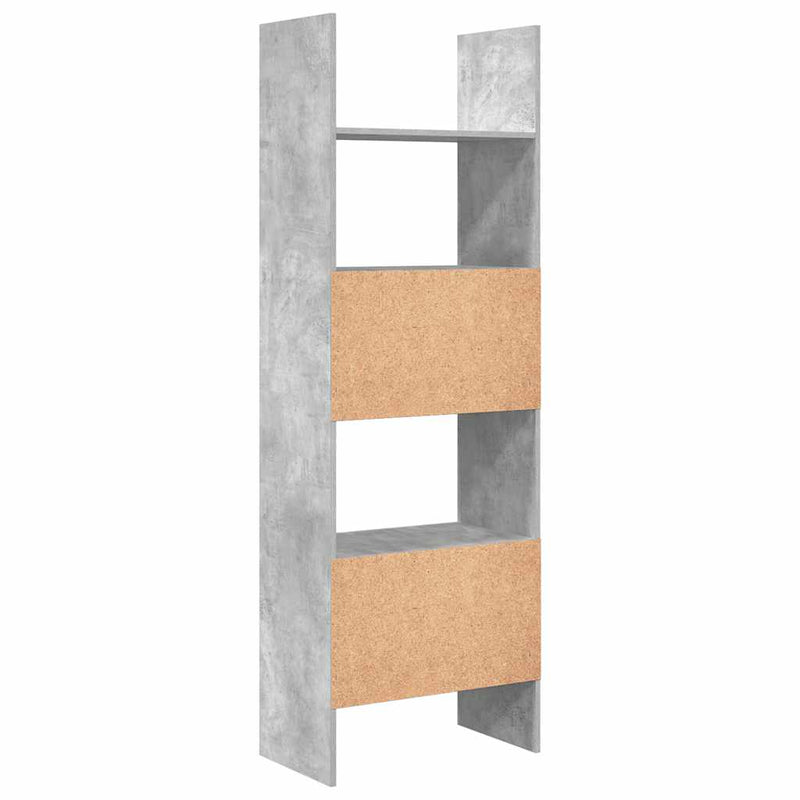 vidaXL betonszürke szerelt fa könyvszekrény 60 x 35 x 180 cm