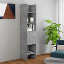 vidaXL betonszürke szerelt fa könyvszekrény 40 x 35 x 180 cm