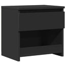 vidaXL fekete szerelt fa éjjeliszekrény 40 x 30 x 39 cm