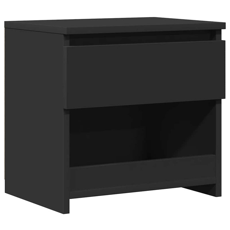 vidaXL fekete szerelt fa éjjeliszekrény 40 x 30 x 39 cm