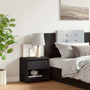 vidaXL fekete szerelt fa éjjeliszekrény 40 x 30 x 39 cm