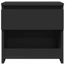 vidaXL fekete szerelt fa éjjeliszekrény 40 x 30 x 39 cm