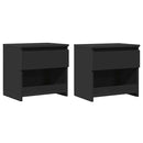 vidaXL 2 db fekete szerelt fa éjjeliszekrény 40 x 30 x 39 cm