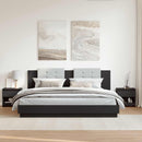 vidaXL 2 db fekete szerelt fa éjjeliszekrény 40 x 30 x 39 cm