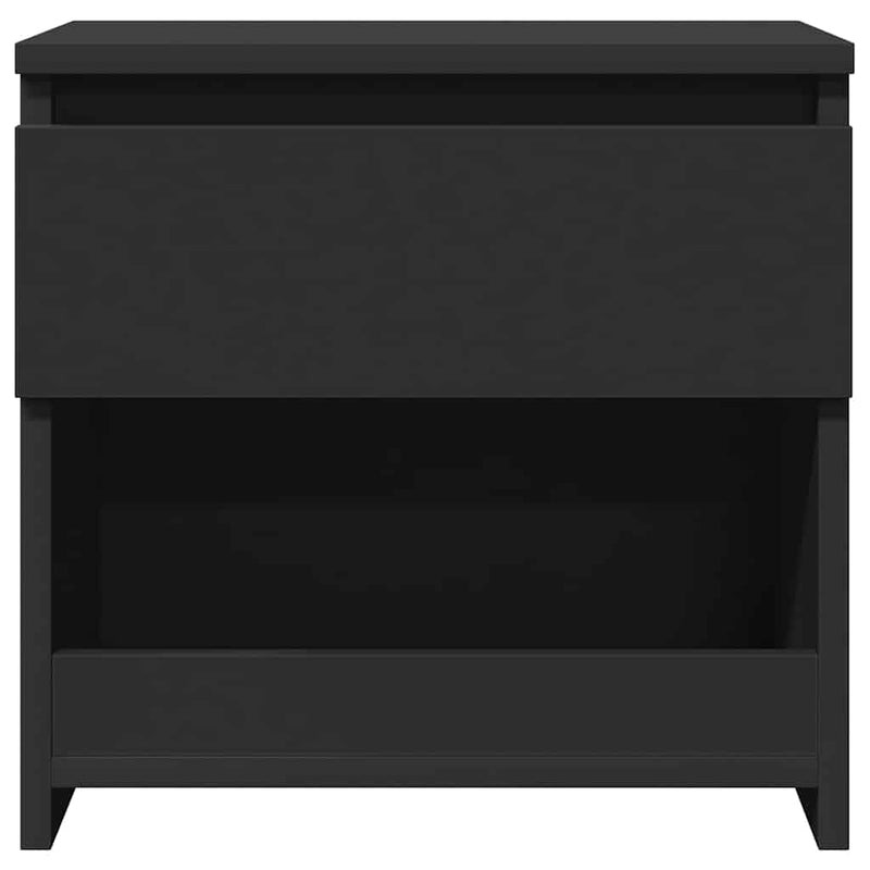 vidaXL 2 db fekete szerelt fa éjjeliszekrény 40 x 30 x 39 cm