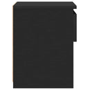 vidaXL 2 db fekete szerelt fa éjjeliszekrény 40 x 30 x 39 cm