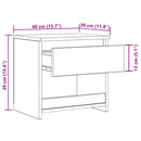 vidaXL sonoma tölgy színű szerelt fa éjjeliszekrény 40 x 30 x 39 cm