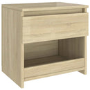vidaXL 2 db sonoma tölgy színű szerelt fa éjjeliszekrény 40x30x39 cm