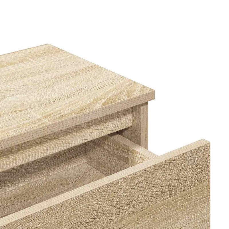 vidaXL 2 db sonoma tölgy színű szerelt fa éjjeliszekrény 40x30x39 cm