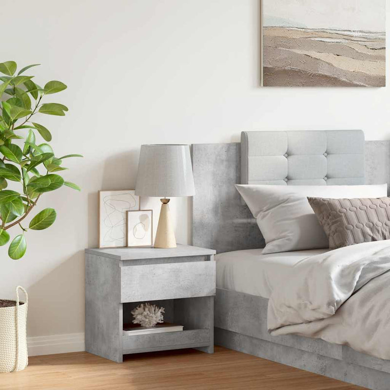 vidaXL betonszürke szerelt fa éjjeliszekrény 40 x 30 x 39 cm