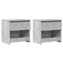 vidaXL 2 db betonszürke szerelt fa éjjeliszekrény 40 x 30 x 39 cm