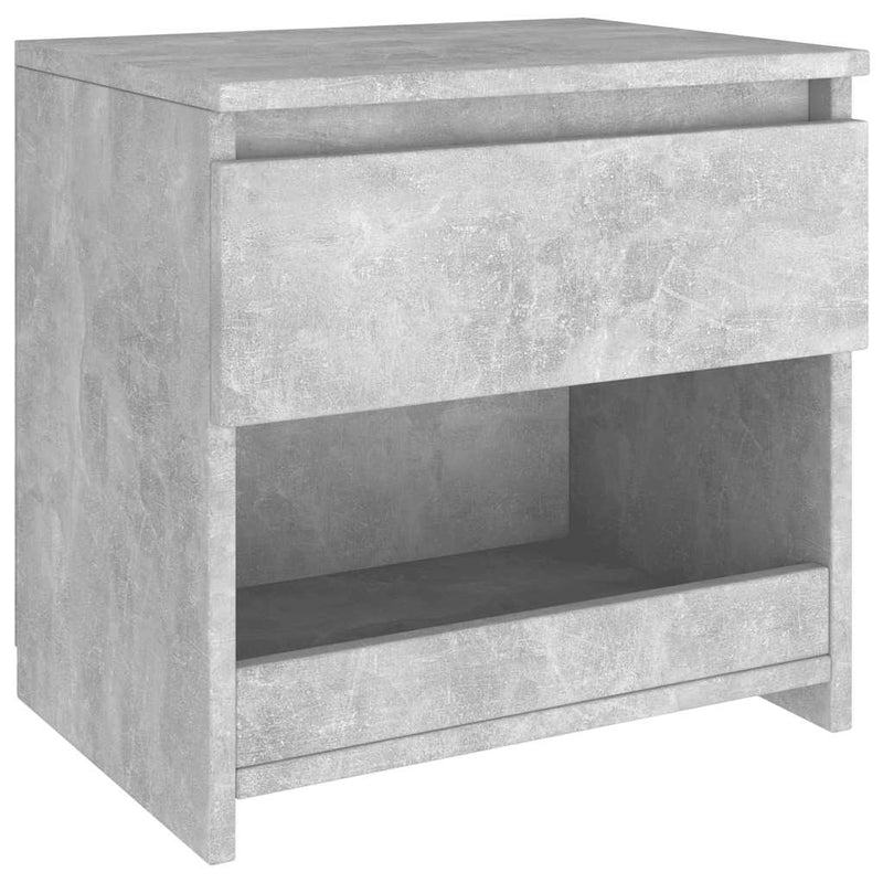 vidaXL 2 db betonszürke szerelt fa éjjeliszekrény 40 x 30 x 39 cm