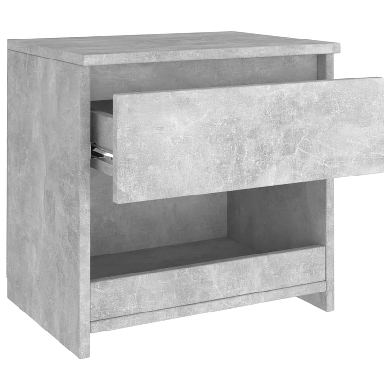 vidaXL 2 db betonszürke szerelt fa éjjeliszekrény 40 x 30 x 39 cm