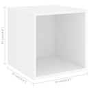 vidaXL 2 db fehér szerelt fa fali szekrény 37 x 37 x 37 cm
