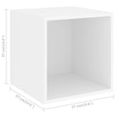 vidaXL 2 db fehér szerelt fa fali szekrény 37 x 37 x 37 cm