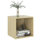 vidaXL 4 db sonoma tölgy színű szerelt fa fali szekrény 37x37x37 cm