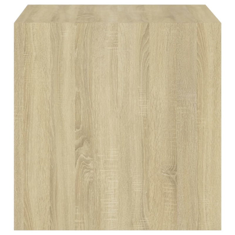 vidaXL 4 db fehér és tölgyszínű szerelt fa fali szekrény 37x37x37 cm