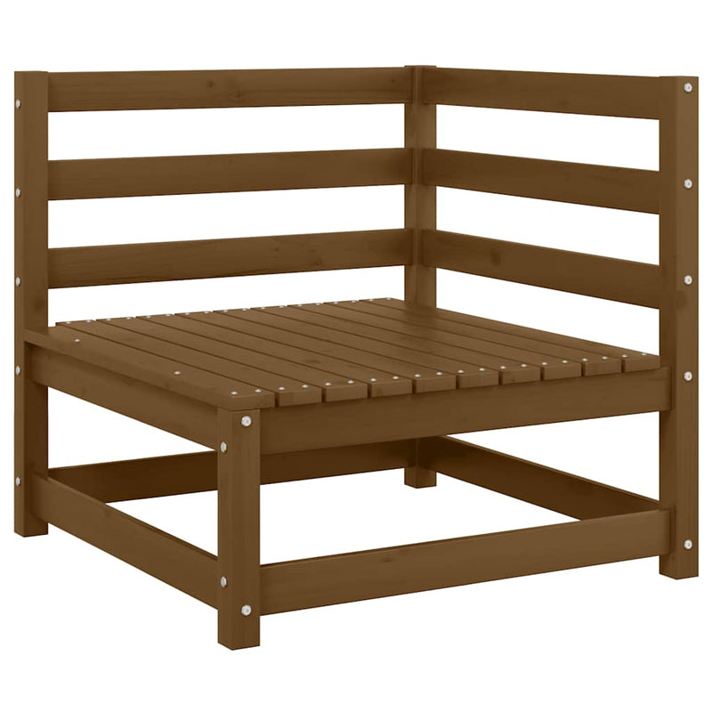 vidaXL mézbarna tömör fenyőfa kerti sarokkanapé