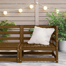 vidaXL mézbarna tömör fenyőfa kerti sarokkanapé