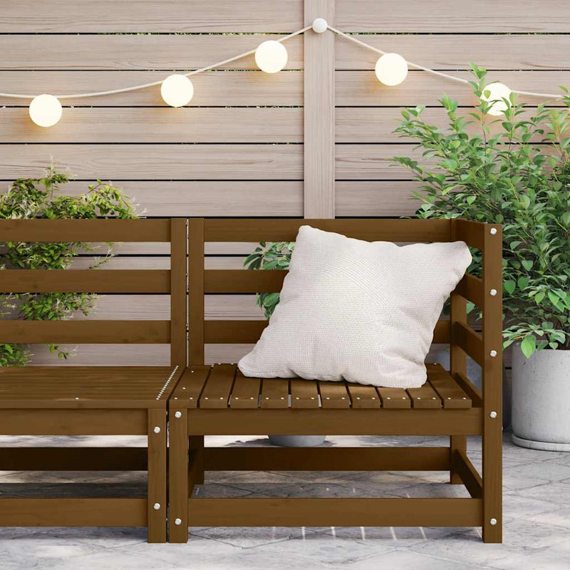 vidaXL mézbarna tömör fenyőfa kerti sarokkanapé