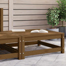 vidaXL mézbarna tömör fenyőfa kerti lábtartó 70 x 70 x 30 cm