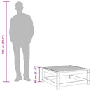 vidaXL fekete tömör fenyőfa kerti lábtartó 70 x 70 x 30 cm