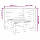 vidaXL 2 db tömör fenyőfa kerti sarokkanapé