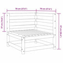 vidaXL 2 db mézbarna tömör fenyőfa kerti sarokkanapé