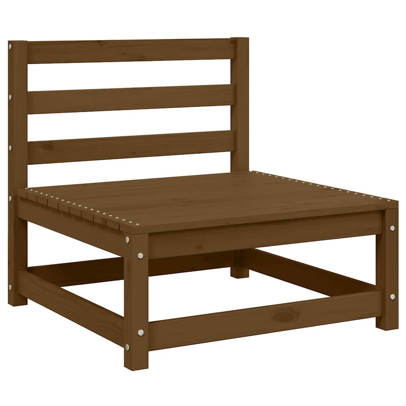 vidaXL 2 db mézbarna tömör fenyőfa kerti középső kanapé