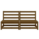 vidaXL 2 db mézbarna tömör fenyőfa kerti középső kanapé